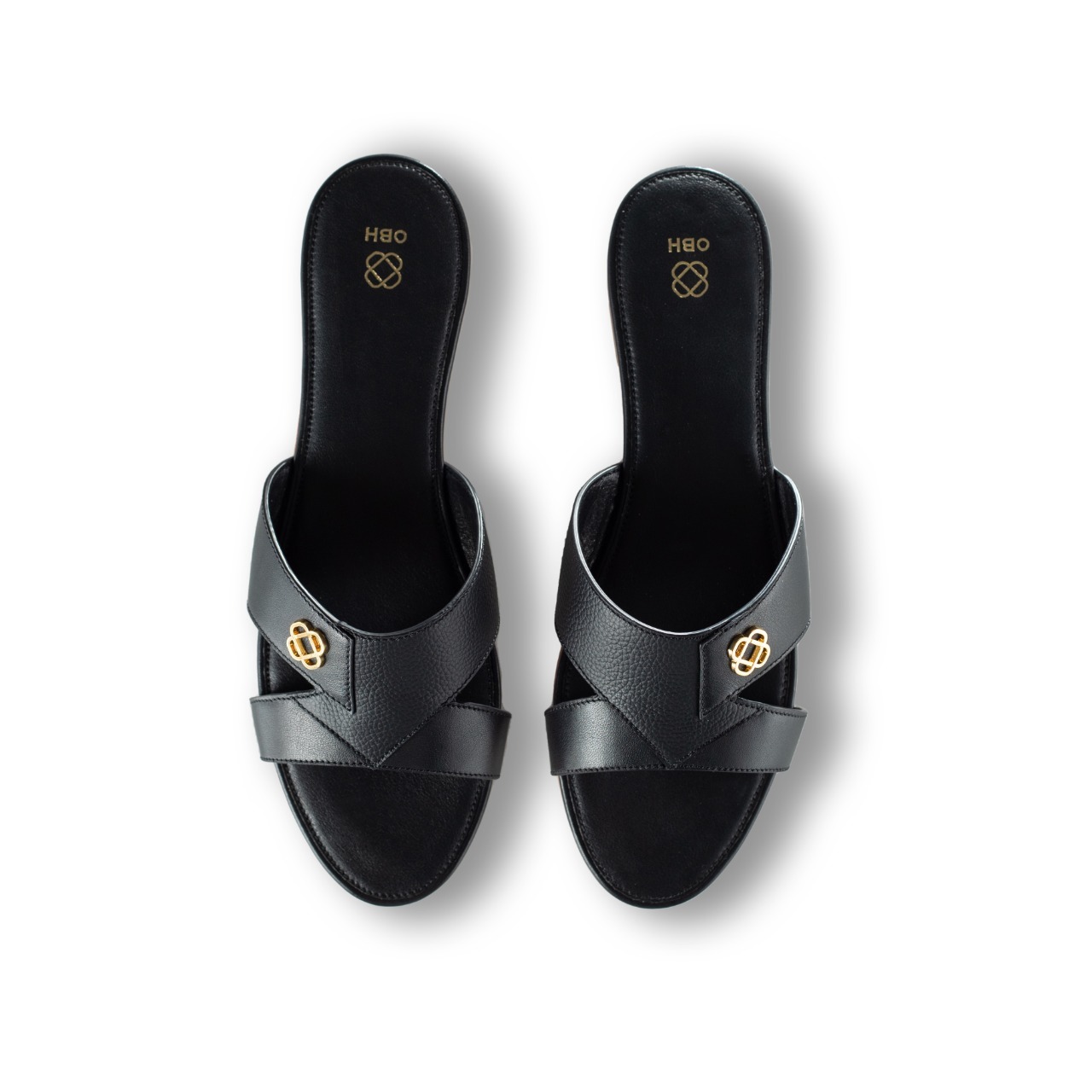 Buy OBH Ladies Sandal 5 Model Black Color Online in UAE | OBH Collection