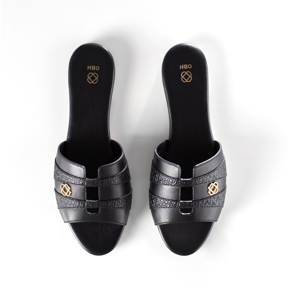 Buy OBH Ladies Sandal 8 Model Black Nappa Color Online in UAE | OBH ...