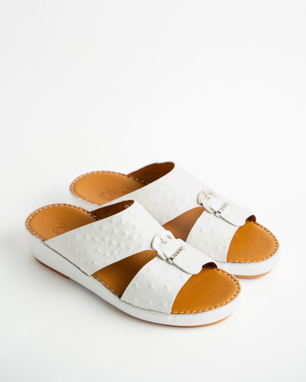 Buy OBH Men Sandals Model 19 white Color Online in UAE | OBH Collection