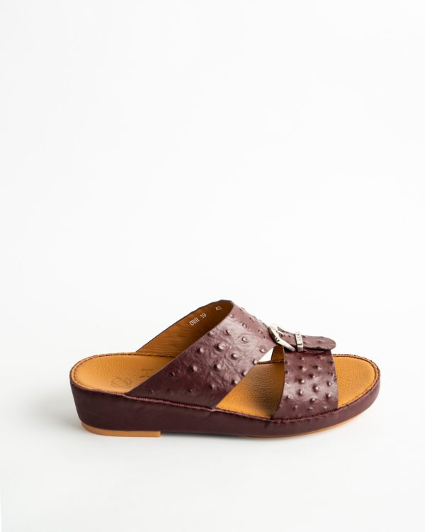 ⁦OBH Men Sandals Model 19 Oxblood Color⁩ - الصورة ⁦2⁩