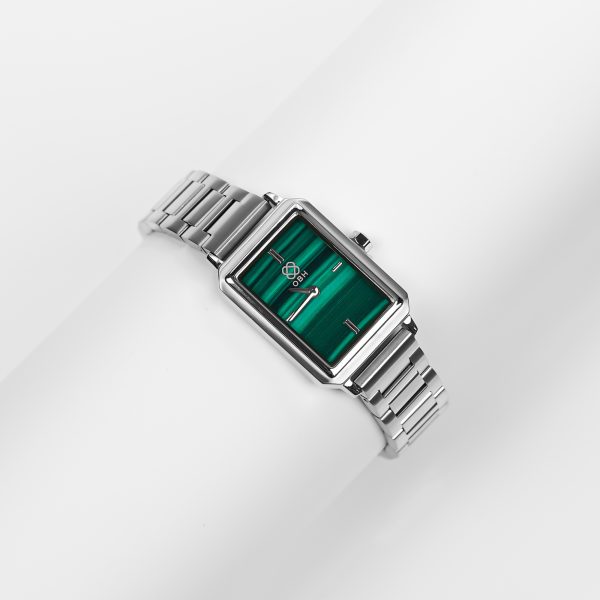 OBH Ladies Watch Stainless Steel Silver and Green